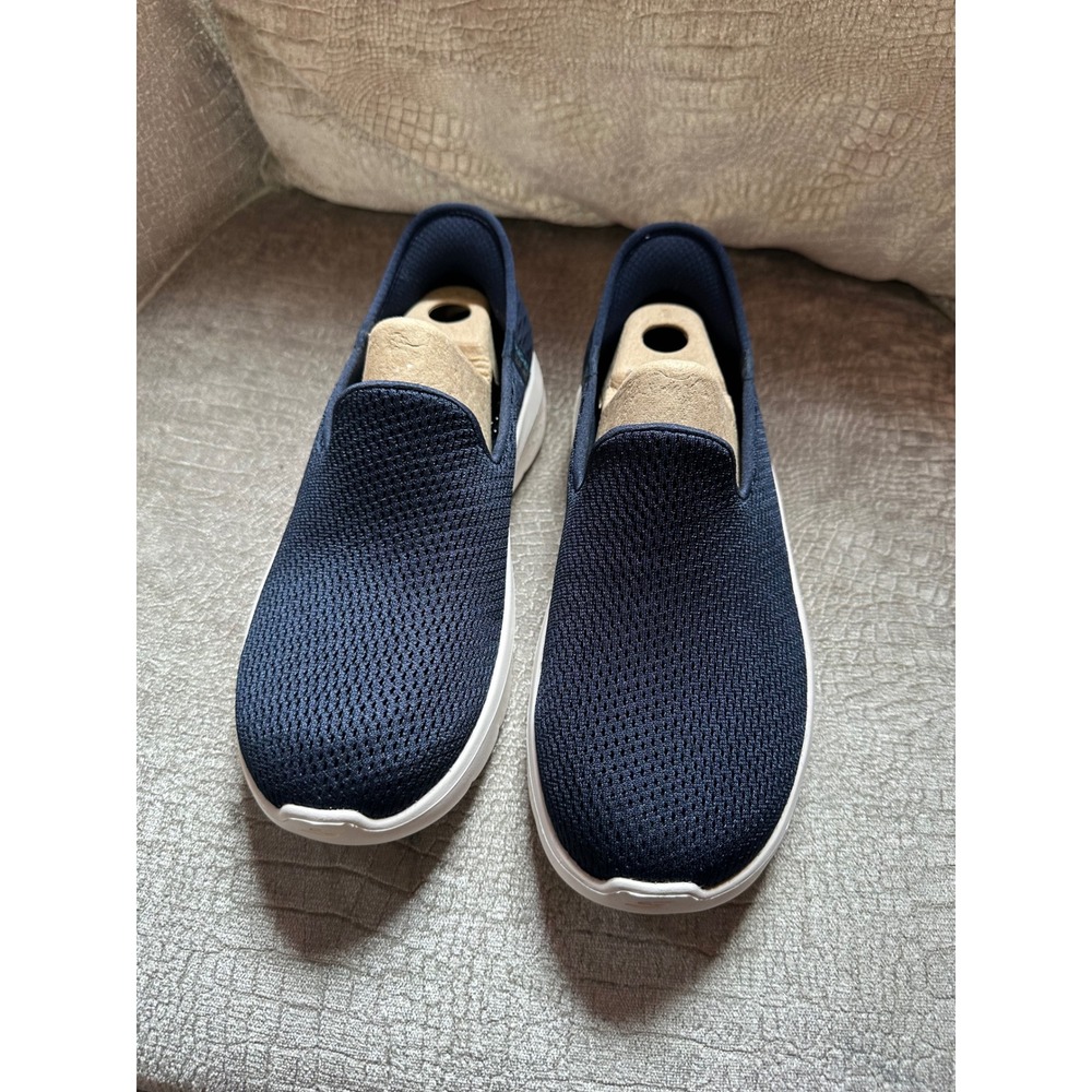 Skechers Hands Free Slip-ins Go Walk Navy Blue Mesh Athletic Sneakers Womens